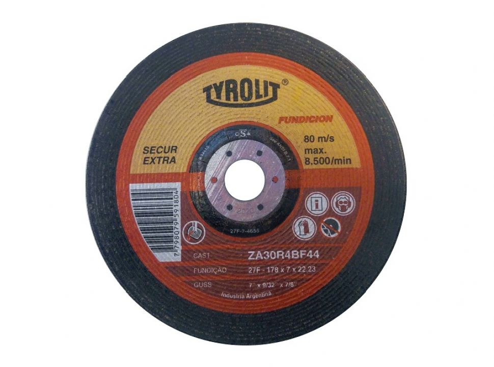 DISCO DESBASTE SECUR EXTRA 9" 230X7X22. TYROLIT